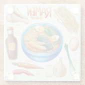 Ramen Recipe Glass Onderzetter (Achterkant)