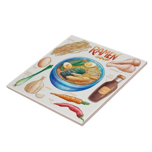Ramen Recipe Tegeltje (Zijkant)