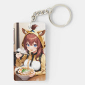 Ramen Rendez-vous: Genade de anime Girraffe Meisje Sleutelhanger (achterkant)