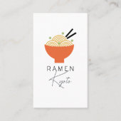 Ramen Restaurant Witte QR-code visitekaartje (Voorkant)