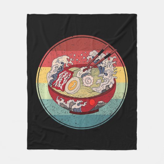 Ramen Retro Stijl  Anime Japans Gift Girl Fleece Deken (Voorkant)