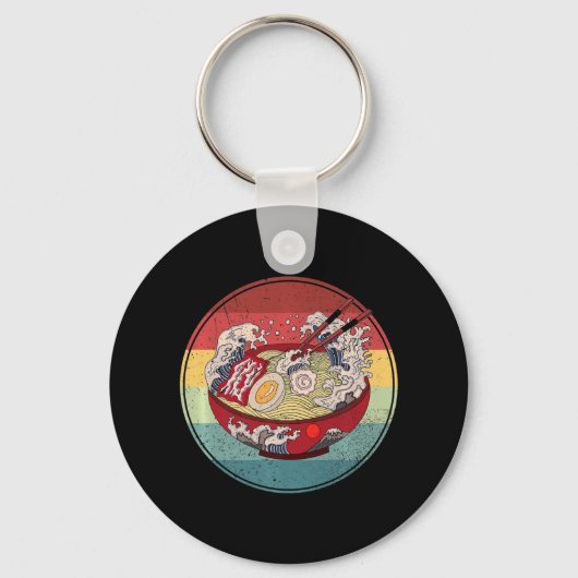 Ramen Retro Stijl  Anime Japans Gift Girl Sleutelhanger (Voorkant)