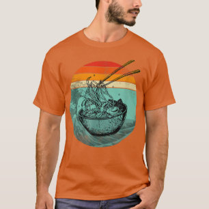 Ramen Retro Style Anime verveelt Japanse Gif T-shirt