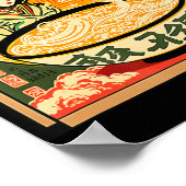 Ramen Retro Sushi  Anime Style Japans Poster (Hoek)