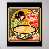 Ramen Retro Sushi  Anime Style Japans Poster (Voorkant)