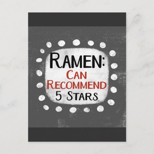 Ramen Review 5 sterren Briefkaart (Voorkant)