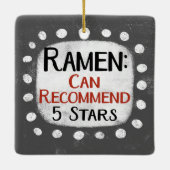 Ramen Review 5 sterren Ornament (Achterkant)