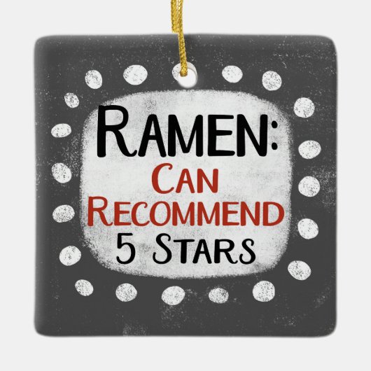 Ramen Review 5 sterren Ornament (Voorkant)