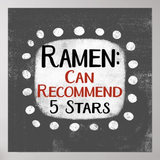 Ramen Review 5 sterren Poster Wall Art (Voorkant)