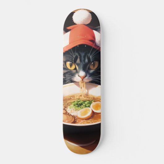 Ramen Rollin' Rascal: Kat op een skateboard (Voorkant)
