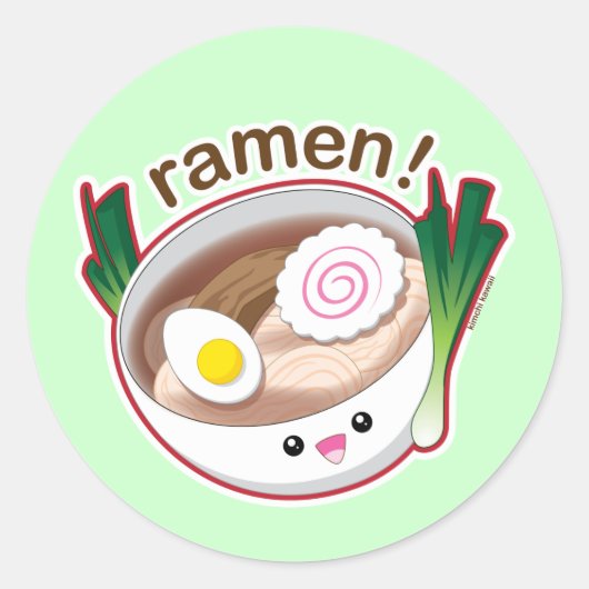 Ramen! Ronde Sticker (Voorkant)
