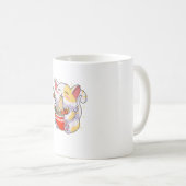 Ramen Shirt Kat Eating Noodles Japans voedseldier Koffiemok (Voorkant rechts)