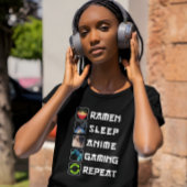Ramen Sleep Anime Gaming Herhalen T-shirt