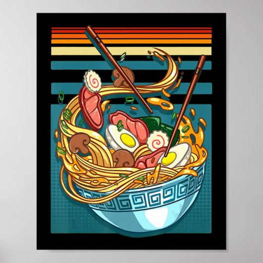 Ramen Style  Anime Japans eten geeft meisjes Poster (Voorkant)