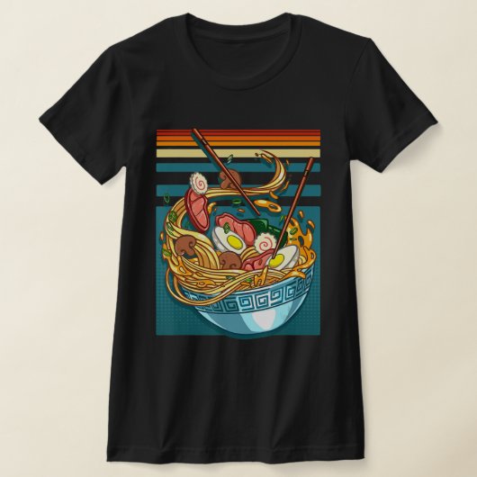 Ramen Style Anime Japans eten geeft meisjes T-shirt (Laagn)