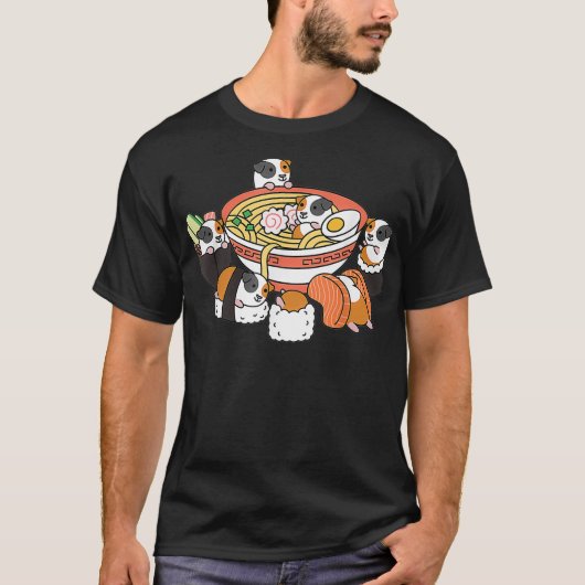 Ramen Sushi Guinee Pig Pet  T-shirt (Voorkant)
