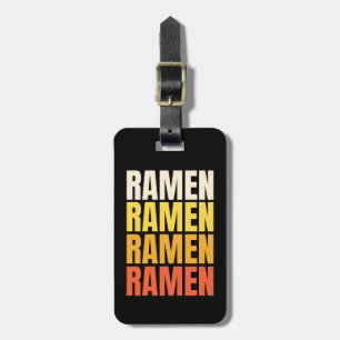 Ramen tekst ontwerp bagagelabel