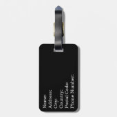 Ramen tekst ontwerp bagagelabel (Achterkant verticaal)