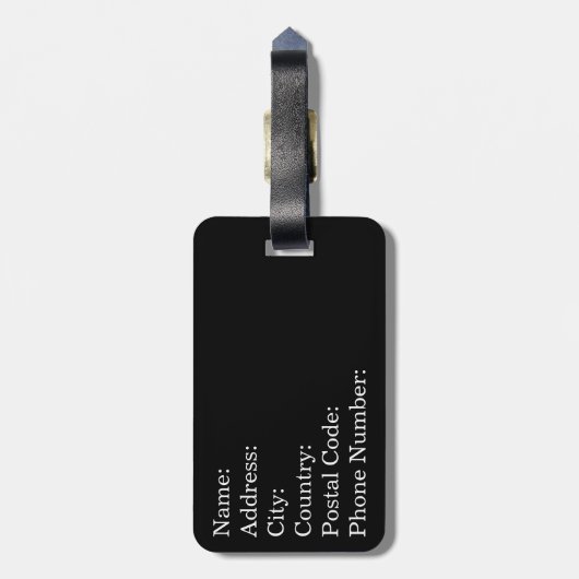 Ramen tekst ontwerp bagagelabel (Achterkant verticaal)