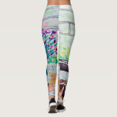 Ramen thee en bloemen leggings (Achterkant)