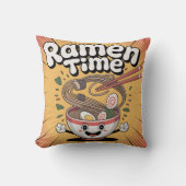Ramen Time - Schattigee Cartoon Ramen Bowl Kussen (Voorkant)
