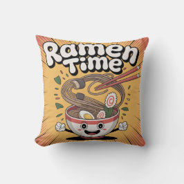 Ramen Time - Schattigee Cartoon Ramen Bowl Kussen