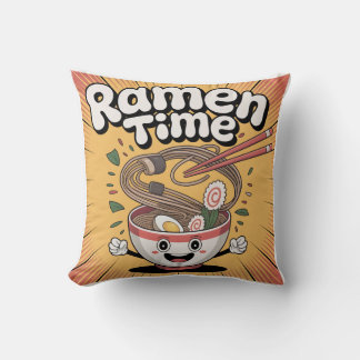 Ramen Time - Schattigee Cartoon Ramen Bowl Kussen