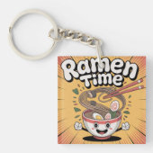 Ramen Time - Schattigee Cartoon Ramen Bowl Sleutelhanger (voorkant)