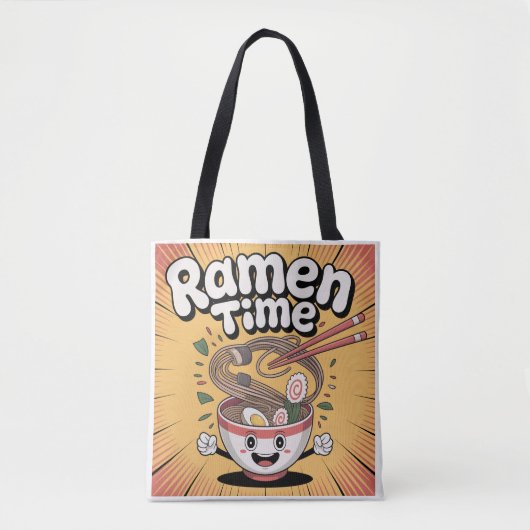 Ramen Time - Schattigee Cartoon Ramen Bowl Tote Bag (Voorkant)
