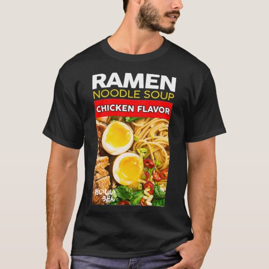 Ramen Udon Noodle Soup Chicken Flavor Novelty Grap T-shirt (Voorkant)