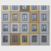 Ramen van witte en beige gebouwen cadeaupapier (Vlak)