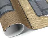 Ramen van witte en beige gebouwen cadeaupapier (Rol Hoek)