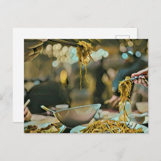 Ramen verjaardagscadeau briefkaart (Voorkant / Achterkant)