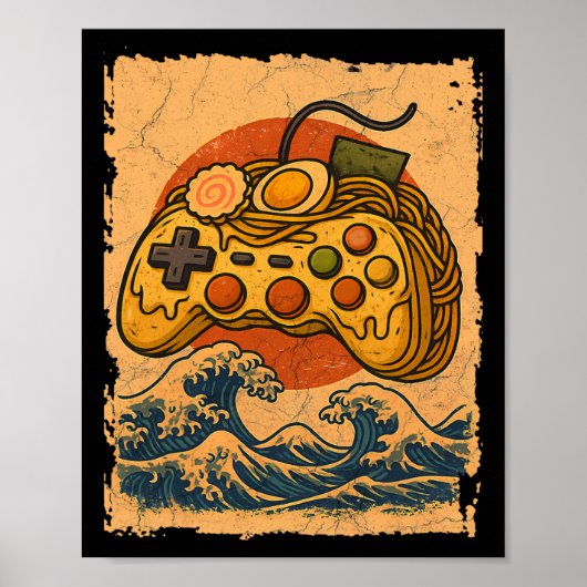 Ramen videogame-controller  poster (Voorkant)