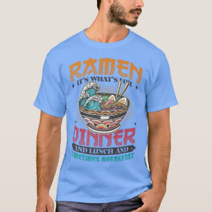 Ramen voor binnenlunch- en ontbijtzeelieden t-shirt