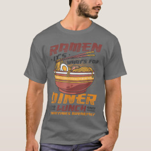 Ramen voor binnenlunch- en ontbijtzeelieden t-shirt