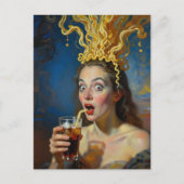 Ramen Vrouw met Exploderend Brein Briefkaart (Voorkant)