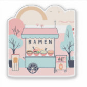 Ramen wagon in het park sticker (Voorkant)