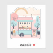 Ramen wagon in het park sticker (Vel)