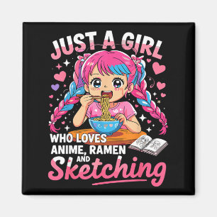 Ramenliefhebber gewoon een meisje dat van anime en magneet