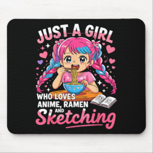 Ramenliefhebber gewoon een meisje dat van anime en muismat