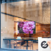 Ramensticker - Zachte Roze Rozen Raamsticker (Cafe Raam)