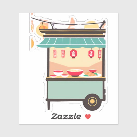 Ramenwagen Sticker (Vel)