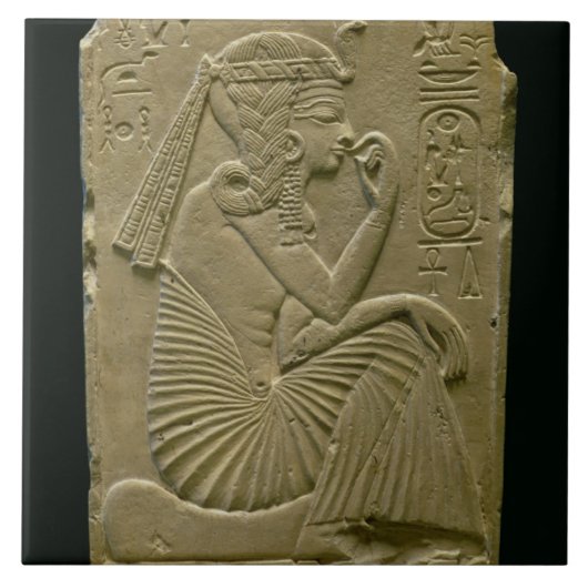 Ramesses II (1279-1213 BC) als kind, Nieuw Koninkr Tegeltje (Voorkant)