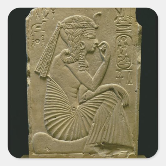 Ramesses II (1279-1213 BC) als kind, Nieuw Koninkr Vierkante Sticker (Voorkant)