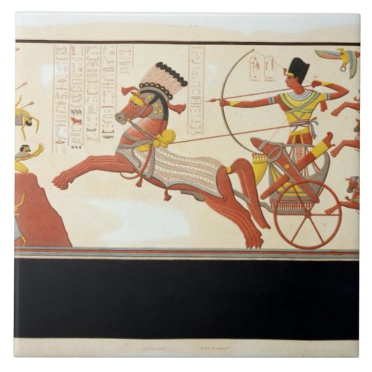 Ramesses II (1279-13 voor Christus) bij de slag om Tegeltje (Voorkant)