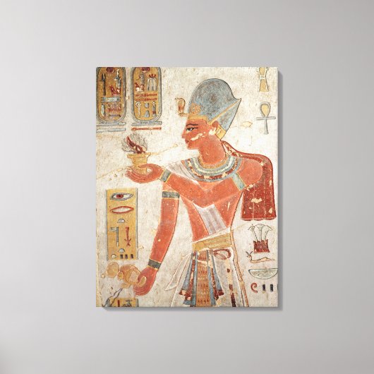 Ramesses III in gevechtsjurk Canvas Afdruk (Voorkant)
