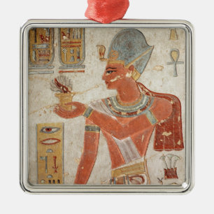 Ramesses III in gevechtsjurk Metalen Ornament