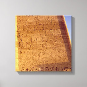 Ramesses III jacht op wilde stieren Canvas Afdruk