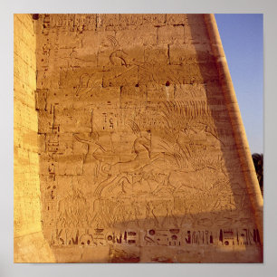 Ramesses III jacht op wilde stieren Poster